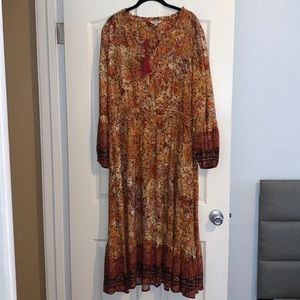 Fyre and Co Long Sleeve Print Dress